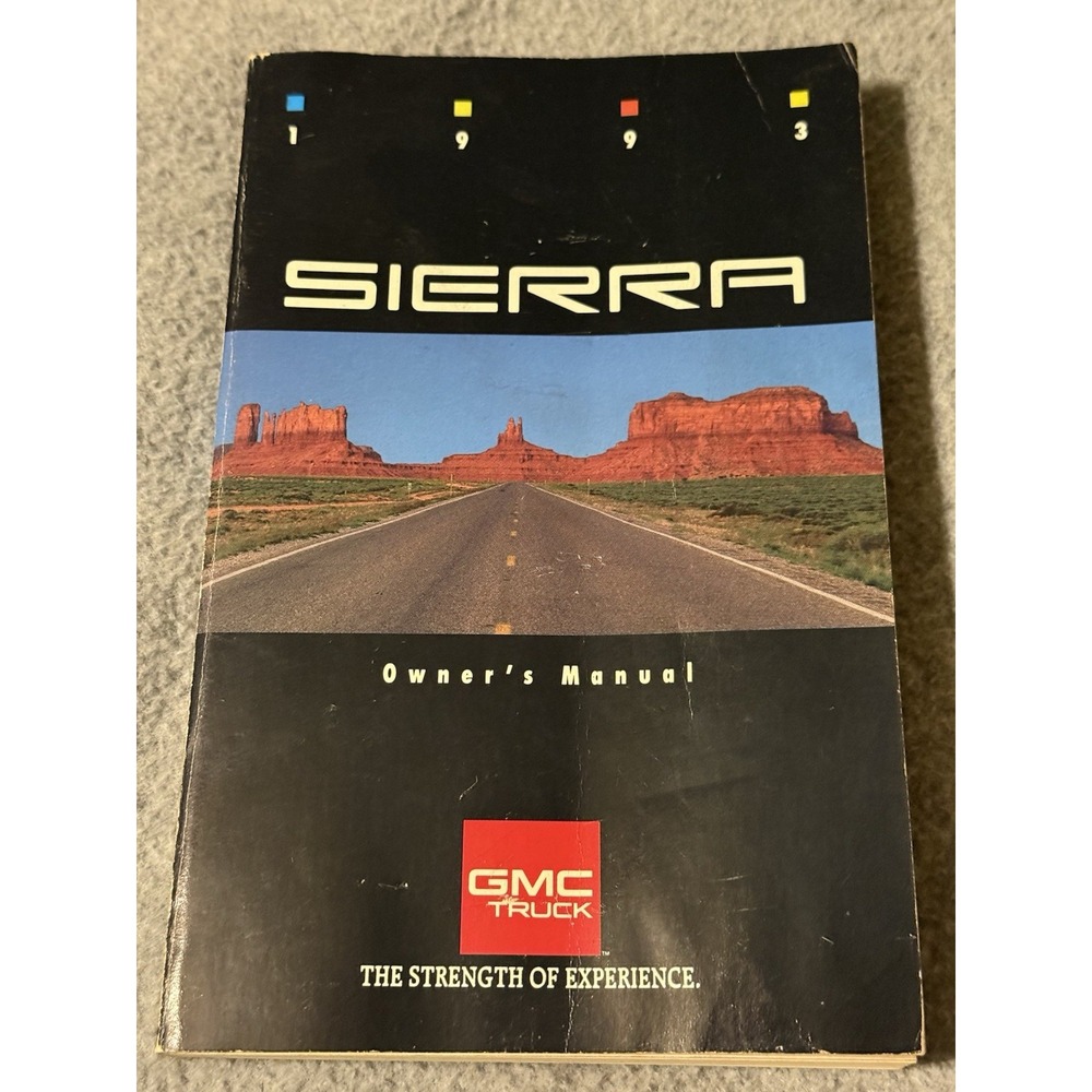 GMC Sierra Owner's Manual 1993 Truck Original OEM